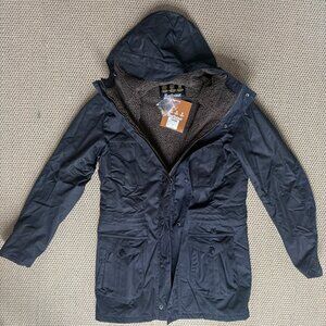 Dark Navy Barbour Oakum Lined Wax Cotton Jacket--NWT